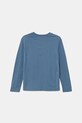 Dětské bavlněné tričko s dlouhým rukávem United Colors of Benetton 35RYC10O9.G.Seasonal modrá SS25