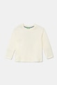 United Colors of Benetton longsleeve bawełniany dziecięcy 35RYG10I6.P.Seasonal beżowy SS25