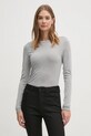 Calvin Klein longsleeve z domieszką wełny pozostałe szary K20K208094