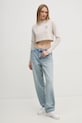 Calvin Klein Jeans longsleeve bawełniany J20J224991 beżowy SS25