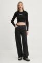 Karl Lagerfeld Jeans longsleeve A1W17037 negru SS25