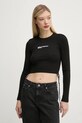 Karl Lagerfeld Jeans longsleeve negru A1W17037