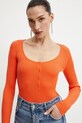Pinko sweter jedwabny pomarańczowy 104809.A1KW