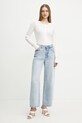 Pinko longsleeve din bumbac 105002.A2IA alb SS25