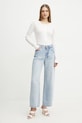 Pinko top a maniche lunghe in cotone 105002.A2IA bianco SS25
