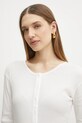 Pinko longsleeve din bumbac alb 105002.A2IA
