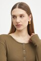 Pinko longsleeve din bumbac verde 105002.A2IA