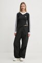 adidas Originals camicia a maniche lunghe V-NECK LS IY7247 nero SS25