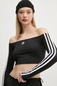 Лонгслів adidas Originals Off Shoulder чорний JD0274