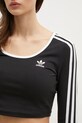 Majica dugih rukava adidas Originals 3S LS CROP crna JD4624