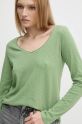 Marc O'Polo longsleeve din bumbac verde 5000006102