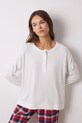 Пижамный лонгслив women'secret MIX AND MATCH PERFECT MATCH relaxed бежевый 3278427