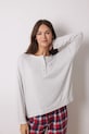 Пижамный лонгслив women'secret MIX AND MATCH PERFECT MATCH 3278428 серый SS25