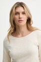 Хлопковый лонгслив Marc O'Polo бежевый 502226152199