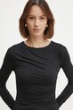 Tričko s dlouhým rukávem Guess černá W5RP23.KACM2