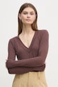 Sisley longsleeve brązowy 33FEL400V