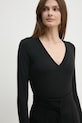 Блуза с дълги ръкави Sisley черен 33FEL400V