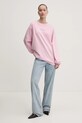 Moschino Jeans longsleeve din bumbac 1208.3229 roz SS25