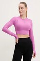 Μακρυμάνικο προπόνησης adidas by Stella McCartney TrueStrenght slim μωβ JJ1644