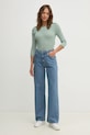 United Colors of Benetton longsleeve din bumbac 30YSD109W verde AW25
