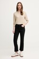 United Colors of Benetton longsleeve din bumbac 3BVXD109G bej SS25