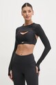 Tričko s dlouhým rukávem Reebok slim černá 100214304