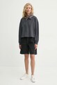 American Vintage longsleeve bawełniany FAZ02AE25 szary SS25
