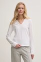 Îmbrăcăminte ZADIG&VOLTAIRE longsleeve din bumbac JWTN02607.107 alb
