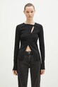 KSUBI camicetta Rework slim nero WPS25FT008