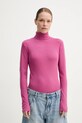 Tričko s dlouhým rukávem Marc O'Polo slim růžová 5000005453