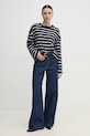 Tommy Hilfiger longsleeve bawełniany WW0WW45519 granatowy SS25