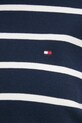 Bavlněné tričko s dlouhým rukávem Tommy Hilfiger WW0WW45519 námořnická modř
