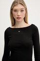 Tommy Jeans hosszú ujjú fekete DW0DW21350