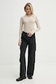 G-Star longsleeve bawełniany D26074.D958 beżowy SS25