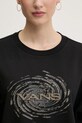 Vans longsleeve din bumbac VN000MDBBLK1 negru