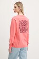 Odzież Vans longsleeve bawełniany VN000NXQD6Z1 pomarańczowy