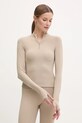Лонгслів для йоги JOYINME Motion slim бежевий Longsleeve.Motion