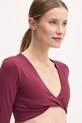 JOYINME longsleeve do jogi Luna Twist bordowy Top.Luna.Twist