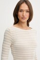 United Colors of Benetton longsleeve din amestec de in bej 38O0D109X