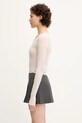 Marine Serre longsleeve Recycled Mesh Flock SS Cropped WTS012A.CJER0005 biały SS25