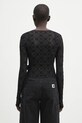 Clothing Marine Serre longsleeve shirt Recycled Mesh Flock SS Cropped WTS012A.CJER0005 black