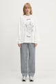 GANNI longsleeve din bumbac Re-cut Heavy Jersey Charm T4139