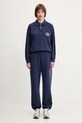 Sporty & Rich top a maniche lunghe in cotone Riding Club Longsleeve Pique Polo TO086612244BL106 blu navy