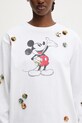 Bavlnené tričko s dlhým rukávom Coperni x Disney Mickey Long-Sleeved biela DJS157SFF5037