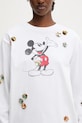 Памучна блуза с дълги ръкави Coperni x Disney Mickey Long-Sleeved бял DJS157SFF5037