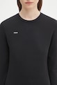 Majica z dolgimi rokavi Pangaia Cotton-Stretch Long-Sleeved Top črna 10002429