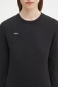 Majica dugih rukava Pangaia Cotton-Stretch Long-Sleeved Top crna 10002429