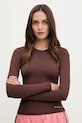 Лонгслів для тренувань P.E Nation Elemental slim коричневий 243L265.