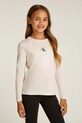 Дитячий бавовняний лонгслів Calvin Klein Jeans бавовна бежевий IG0IG02135.PPYA