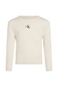 Дитячий бавовняний лонгслів Calvin Klein Jeans IG0IG02135.PPYA бежевий SS25